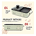 POWERPAC PPMC728 2 IN 1 STEAMBOAT BBQ PLATE, 1000W